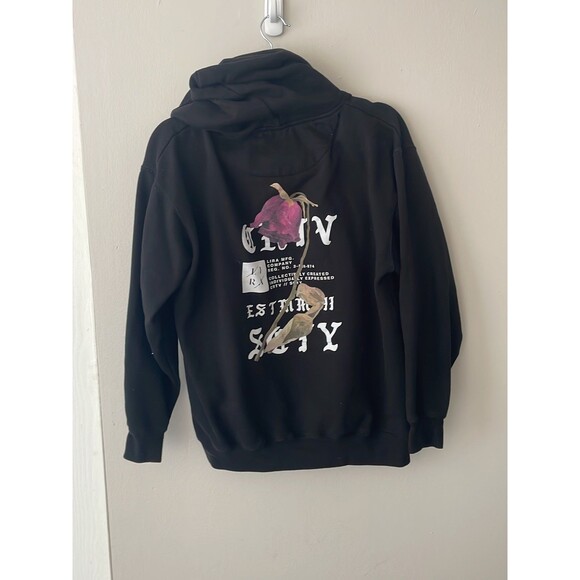 Men’s Floral Hoodie - Picture 4 of 4